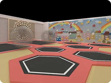 Honeycomb Trampoline Area